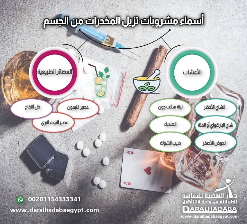 أسماء المشروبات التى تزيل المخدرات من الجسم