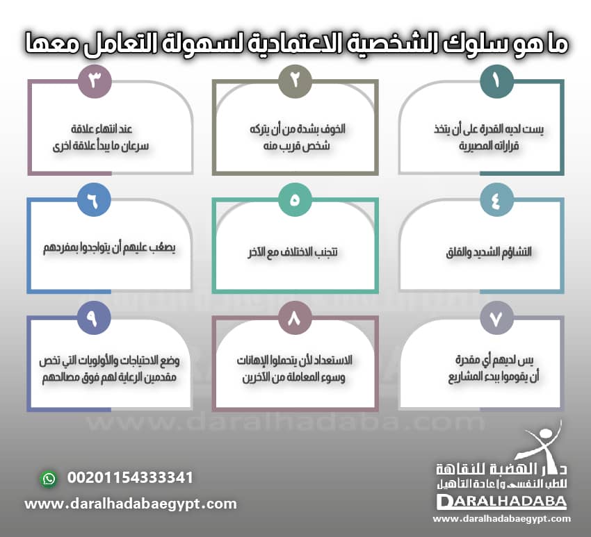 سلوك الشخصية الاعتمادية لسهولة التعامل معها